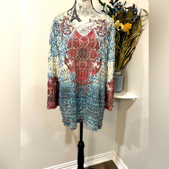Wrangler Soft layering Top Features a cozy texture and neutral cream color 3XL - Picture 1 of 8